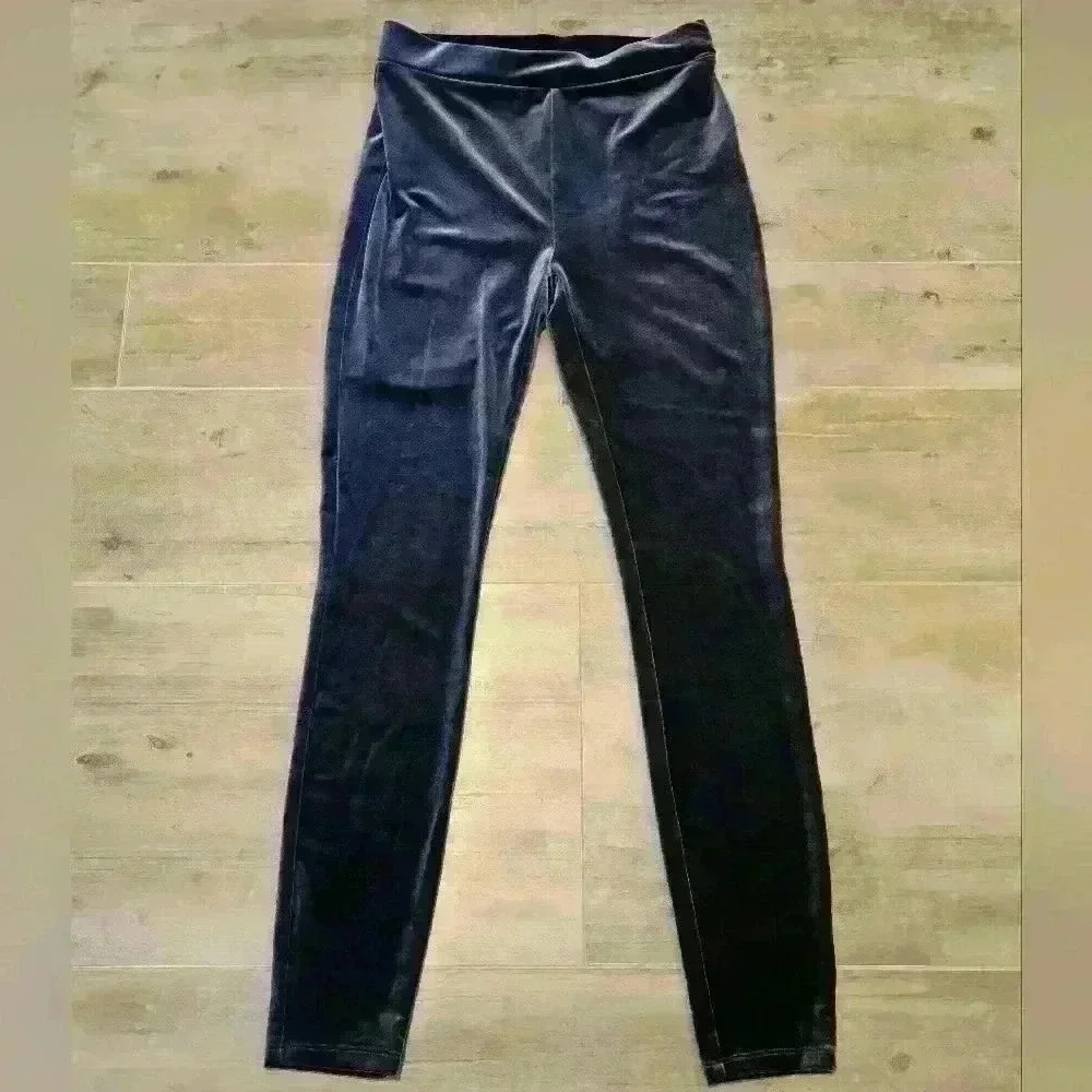 J. Crew Blue Velvet Velour Leggings Women’s Extra Small Pull On